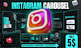 design creative social media carousel post, instagram and linkedin carousel post