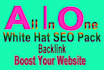 provide you all in one white hat link building SEO backlink