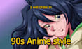 draw your character in 90s anime style