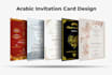 design arabic cards, birthday, wedding invitation and party