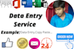 do data entry, copy paste, convert data, fix, office