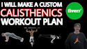create personalized calisthenics bodyweight home workout program