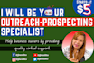 do prospecting outreach in facebook and instagram