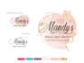 design watercolor logo with complete branding kit