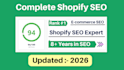 be your shopify SEO expert to boost your rankings