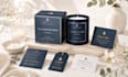 design luxury candle packaging, candle labels and box packaging