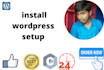 install wordpress setup on c panel