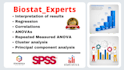 interpretation of regression, anovas, cluster and principal component analyses