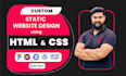 create a custom static website with HTML and CSS