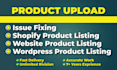 do wordpress data entry, shopify data entry and product listing