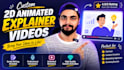 create 2d animated explainer video for your brand or startup