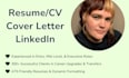 write your resume or cover letter or bio or linkedin profile