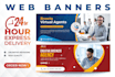 design web banners, fb ads, cover, header and email banner