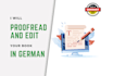 proofread, edit and rewrite your german text or book