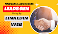 find active and verified email address via linkedin and web research