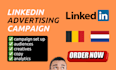 set up a linkedin campaign with high quality ads