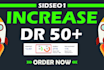 increase domain rating DR 70 ahrefs moz authority non drop