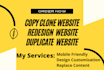 copy, clone or duplicate any website professionally