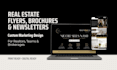 design real estate newsletters, brochures, flyers and postcards