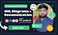 do uml, use case, class, activity diagram and react js app