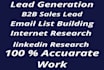 do email list building, web research, linkedin research