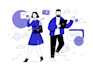 create line flat vector illustration for you