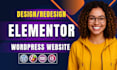 build a professional wordpress website design with elementor