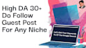 provide high da 30 do follow guest post backlinks for SEO ranking boost