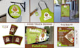 design a modern food logo and brand identity for restaurant, cafe, or food truck