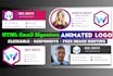 create a modern animated logo HTML email signature