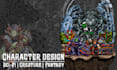 draw character concept art and character design with unique