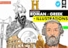 draw roman or greek book illustration