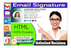 make clickable email signature or HTML email signature for gmail, outlook, etc