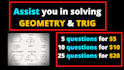 assist you in solving geometry and trig problems