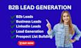 do b2b lead generation, business leads, prospect list building