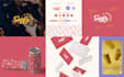 create a modern playful, retro, bold, typographic logo