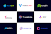 create minimal flat luxury logo or copyrighted vector company icon