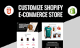 help you in customizing shopify ecommerce products website