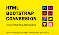 convert figma to html, psd to html, bootstrap sass
