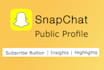 create your snapchat public profile with subscribe button