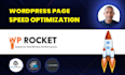 do wordpress speed optimization with wp rocket