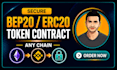 create a secure erc20 crypto token contract on any chain