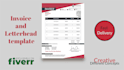 create digital invoice and letterhead template in 20 hours