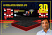 design 3d stage, trade show booth, stall with actual size