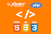 do javascript, jquery, scripts, html, css, bootstrap