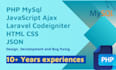 develop website using PHP mysql javascript bootstrap