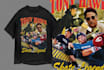 design a crazy 90s vintage bootleg rap tee shirt old school