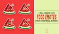 create custom cute food fruits vegetables emotes