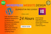 design a wordpress website design and development using elementor pro