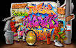 create graffiti illustration, album cover, merchandise, logo